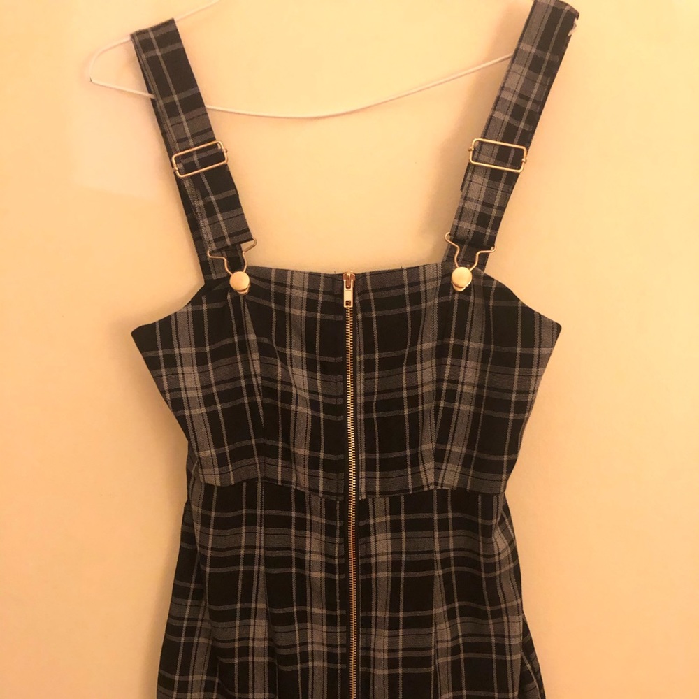 Plaid dress overall  worn once